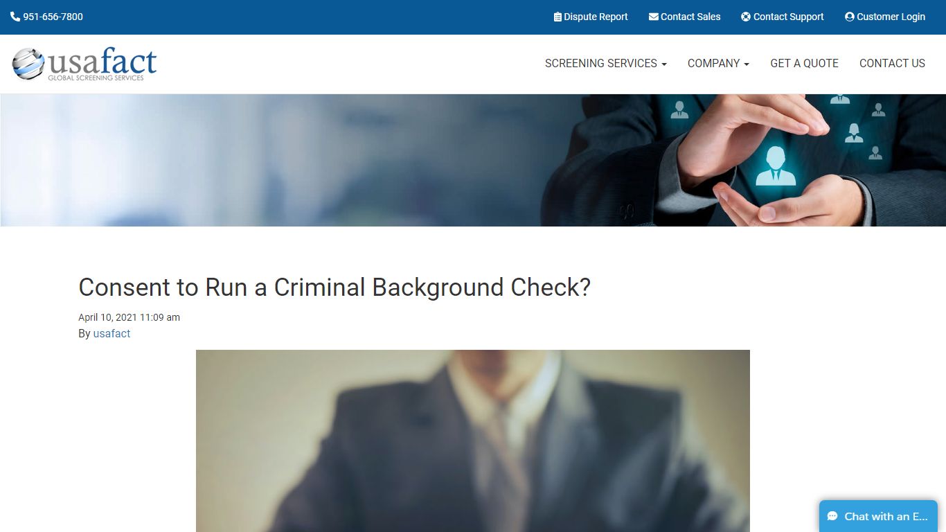 Consent to Run a Criminal Background Check? - USAFact, Inc.
