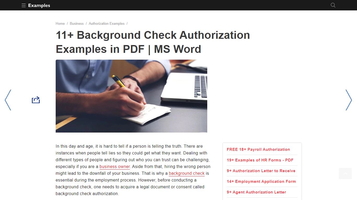 Background Check Authorization - Examples, Format, Pdf | Examples